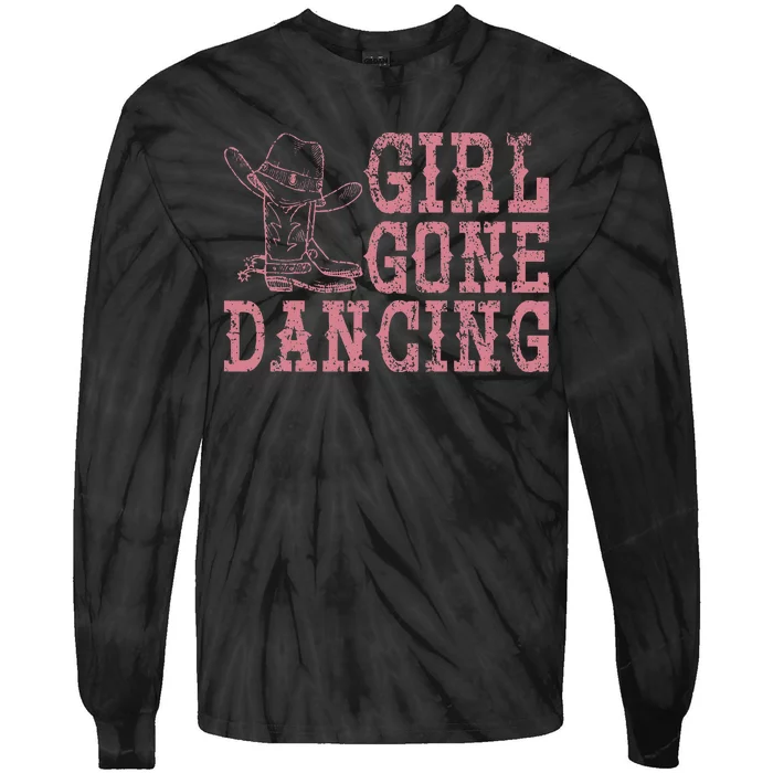 Texas Line Dancing Rodeo Cowboy Gift Line Dance Tie-Dye Long Sleeve Shirt