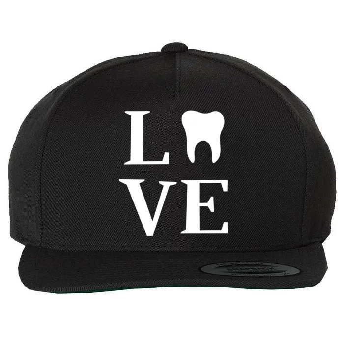 Tooth Love Dentist Dental Assistant Dental Hygienist Gift Wool Snapback Cap