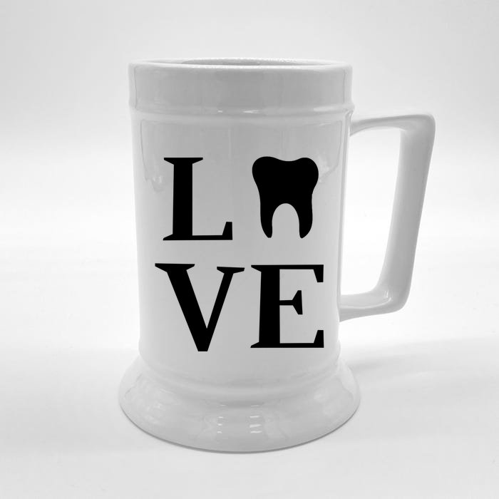 Tooth Love Dentist Dental Assistant Dental Hygienist Gift Front & Back Beer Stein