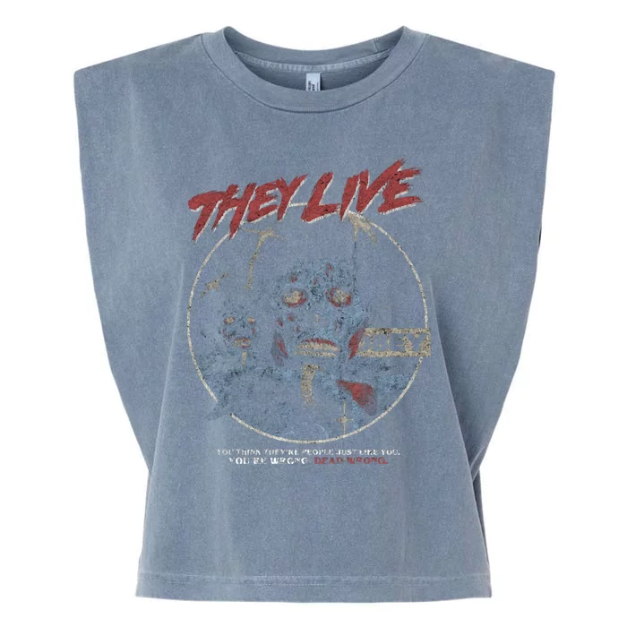 They Live (Distressed)John Carpenter Horror Garment-Dyed Women's Muscle Tee