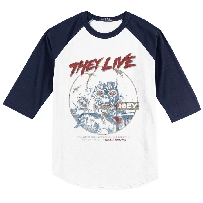 They Live (Distressed)John Carpenter Horror Baseball Sleeve Shirt