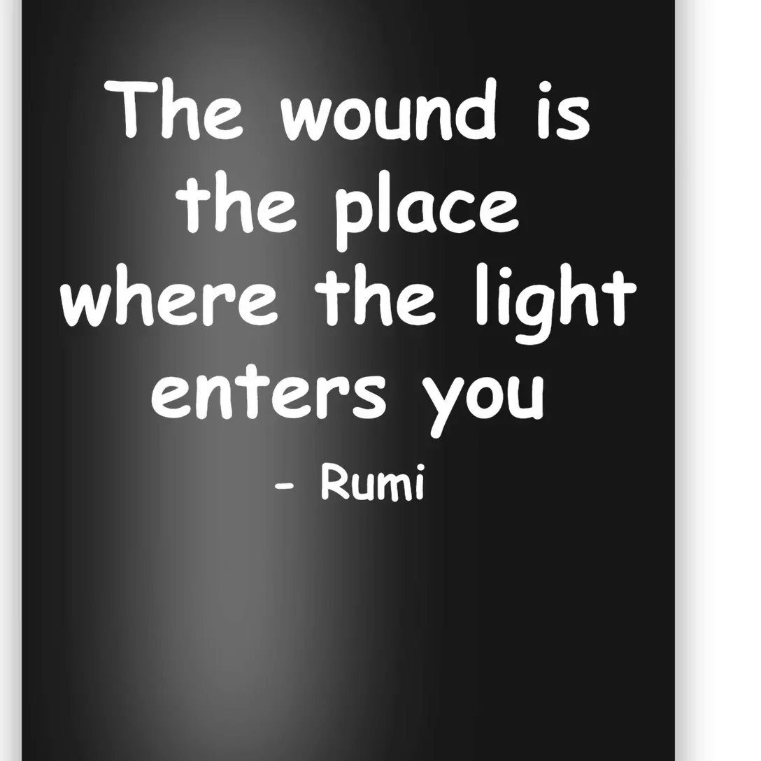 The Light Enters Rumi Quote Poster