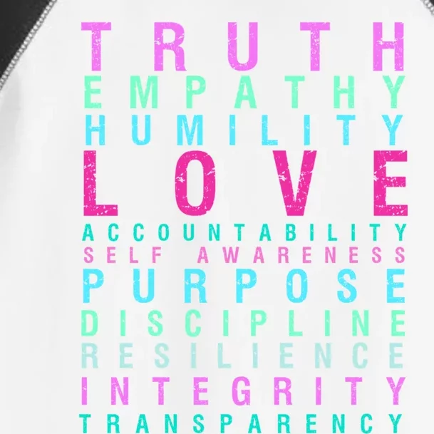 Truth Love Empathy Self Awareness Inspirational Words Cool Gift Toddler Fine Jersey T-Shirt