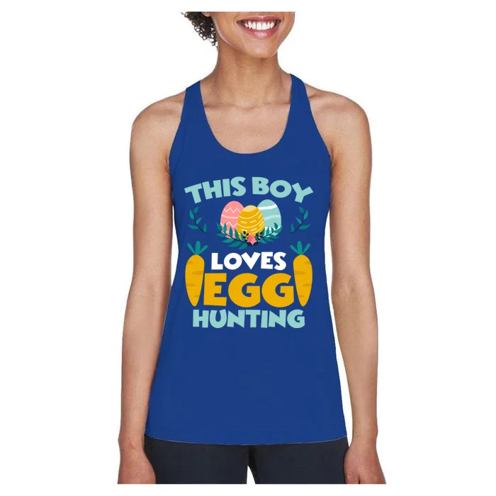 This Love Egg Hunting Rabbit Easter Egg Happy Easter Day Gift Women's Racerback Tank