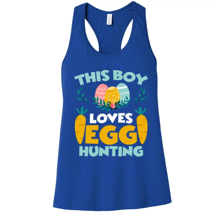 This Love Egg Hunting Rabbit Easter Egg Happy Easter Day Gift Women's Racerback Tank