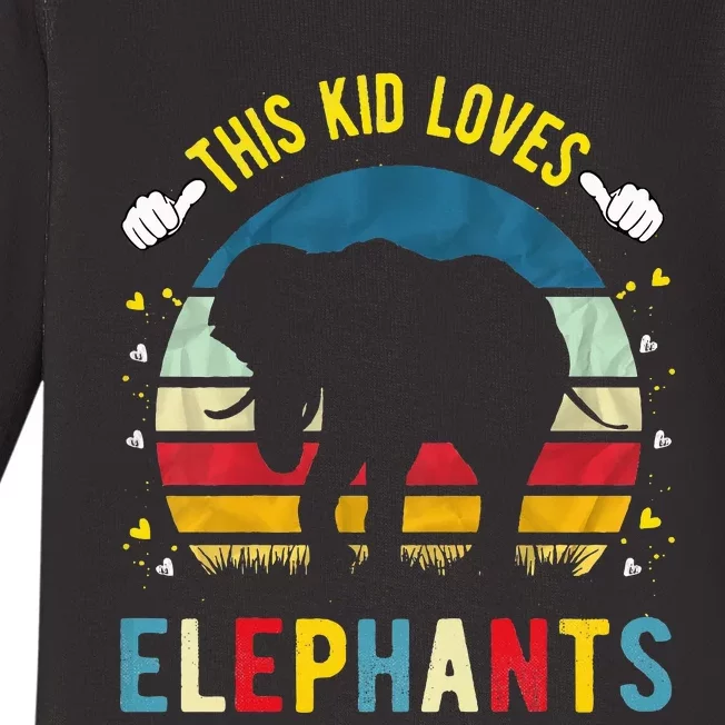 This Loves Elephants And Elephant Gift Baby Long Sleeve Bodysuit