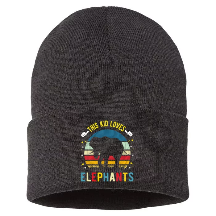 This Loves Elephants And Elephant Gift Sustainable Knit Beanie