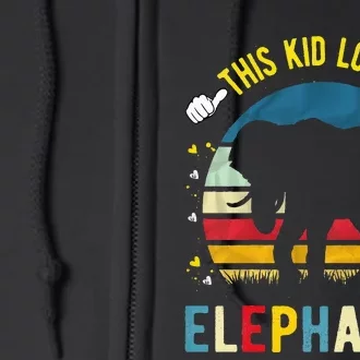 This Loves Elephants And Elephant Gift Full Zip Hoodie