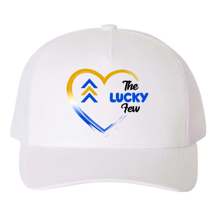 The Lucky Few Down Syndrome Awareness Heart Yupoong Adult 5-Panel Trucker Hat