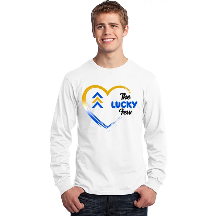 The Lucky Few Down Syndrome Awareness Heart Long Sleeve Shirt