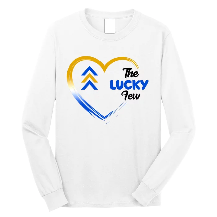 The Lucky Few Down Syndrome Awareness Heart Long Sleeve Shirt