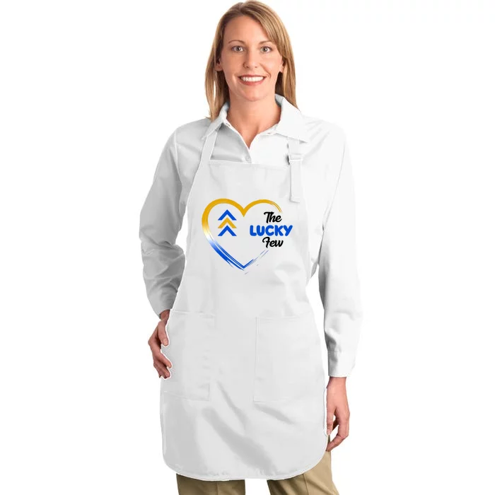 The Lucky Few Down Syndrome Awareness Heart Full-Length Apron With Pocket