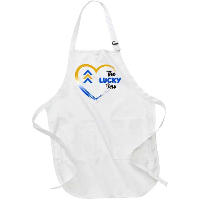 The Lucky Few Down Syndrome Awareness Heart Full-Length Apron With Pocket