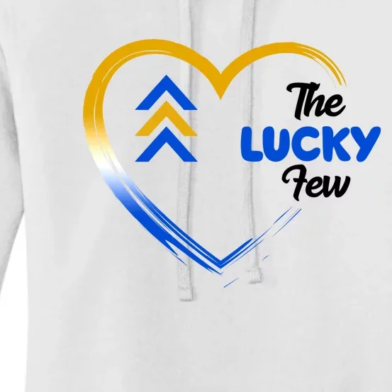 The Lucky Few Down Syndrome Awareness Heart Women's Pullover Hoodie