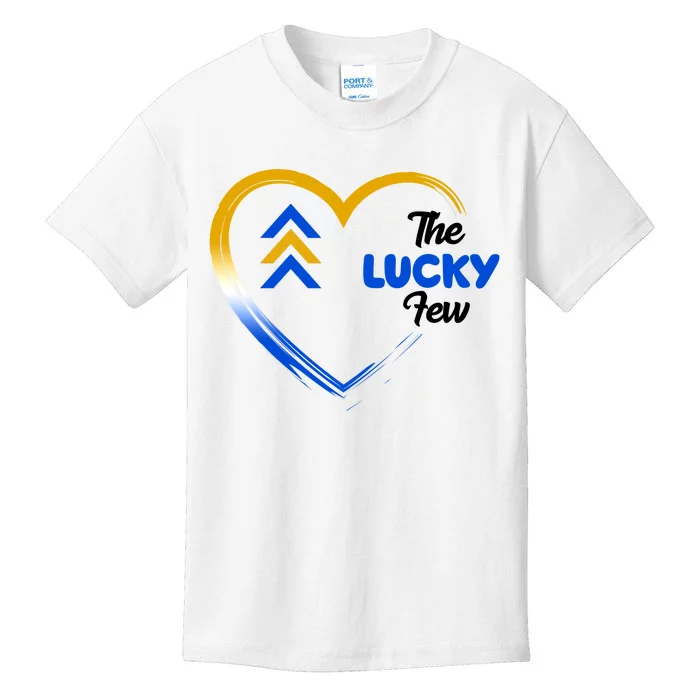 The Lucky Few Down Syndrome Awareness Heart Kids T-Shirt