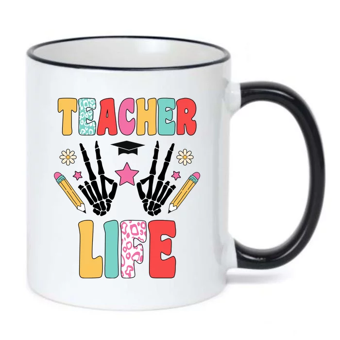 Teacher Life Fun School Black Color Changing Mug