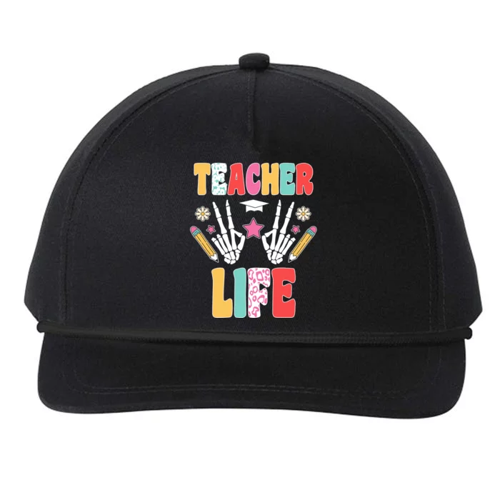 Teacher Life Fun School Snapback Five-Panel Rope Hat