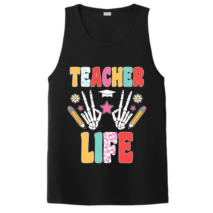 Teacher Life Fun School Performance Tank