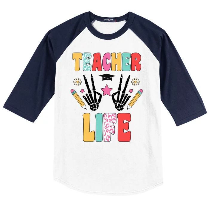 Teacher Life Fun School Baseball Sleeve Shirt