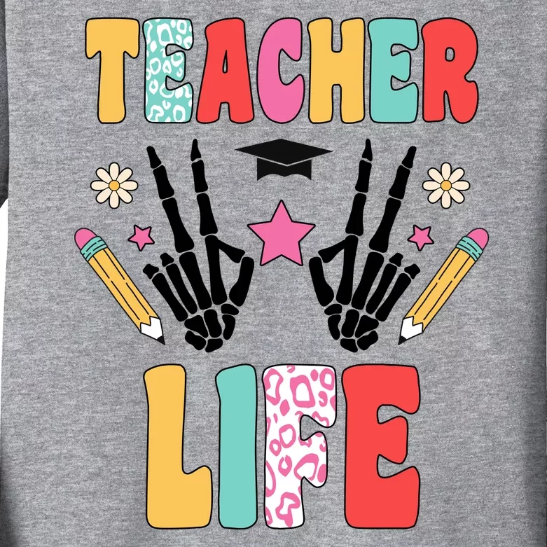 Teacher Life Fun School Kids Long Sleeve Shirt