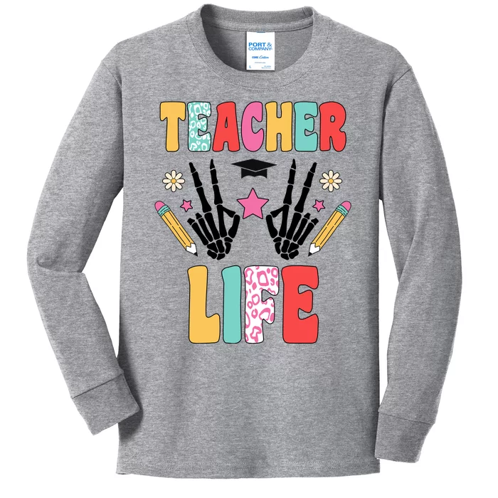 Teacher Life Fun School Kids Long Sleeve Shirt