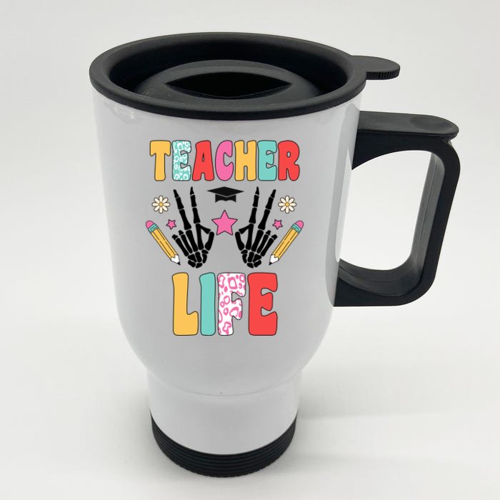 Teacher Life Fun School Front & Back Stainless Steel Travel Mug