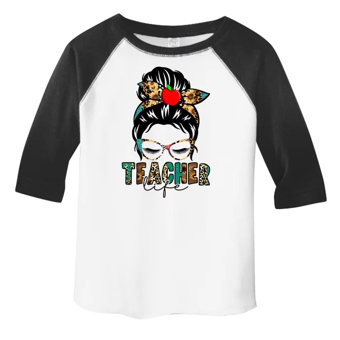 Teacher Life Female Bun Toddler Fine Jersey T-Shirt