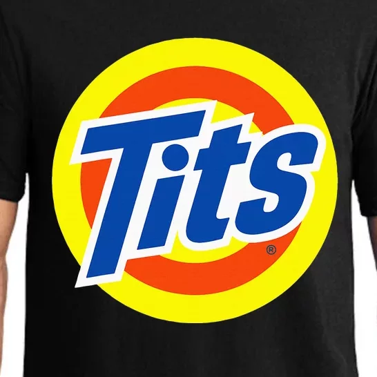 Tits Logo Funny Sexy Detergent Logo Pajama Set