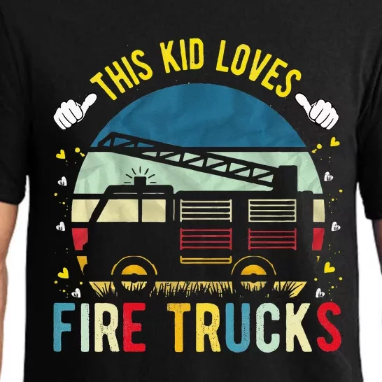 This Loves Fire Trucks Firefighter Fire Truck Pajama Set