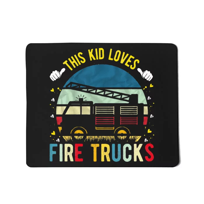 This Loves Fire Trucks Firefighter Fire Truck Mousepad