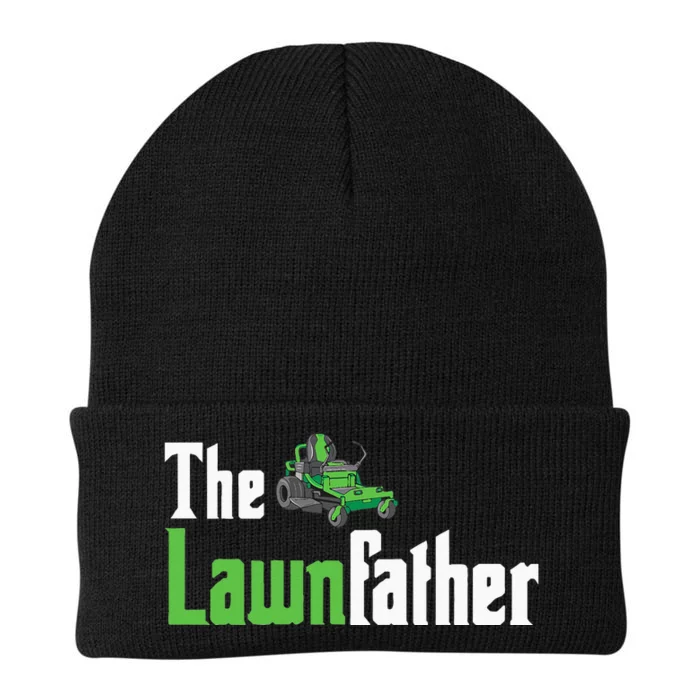 The Lawnfather Funny Lawn Mowing Knit Cap Winter Beanie