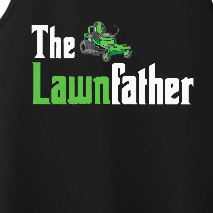 The Lawnfather Funny Lawn Mowing Performance Tank