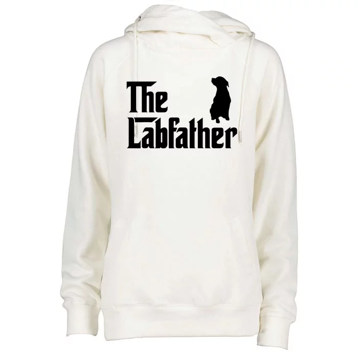 The Lab Father Funny Labrador Dad Gift Womens Funnel Neck Pullover Hood