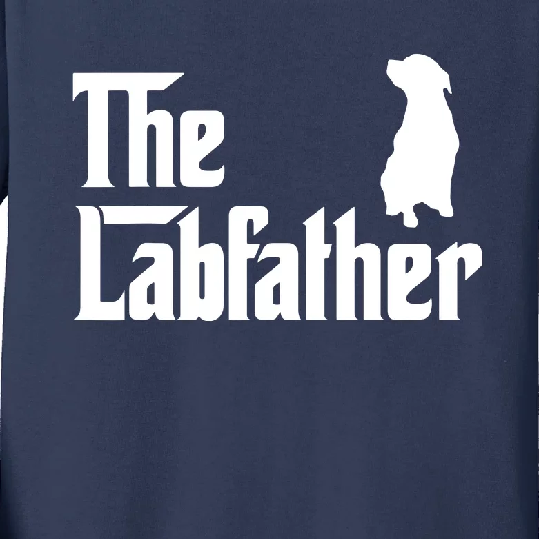 The Lab Father Funny Labrador Dad Gift Kids Long Sleeve Shirt