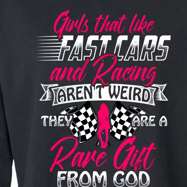 That Like Fast Cars Are Rare Fun Quote For Racing Fans Great Gift Cropped Pullover Crew