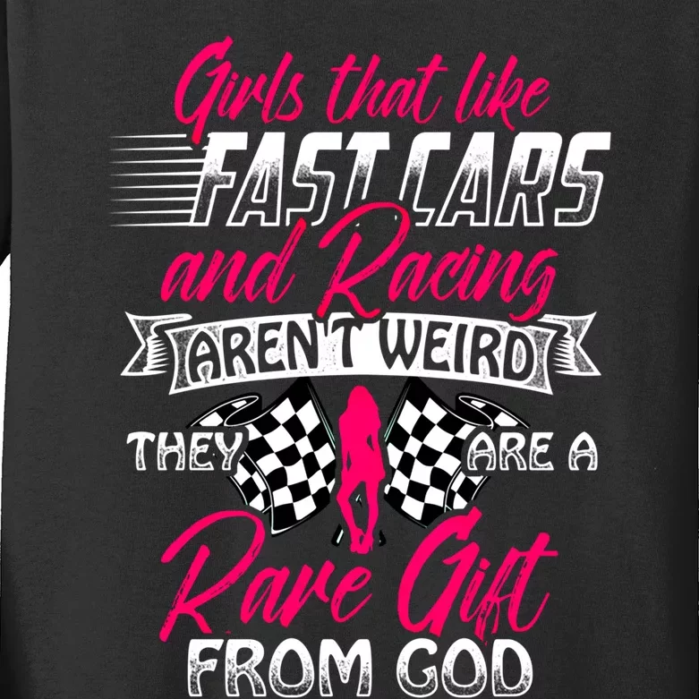 That Like Fast Cars Are Rare Fun Quote For Racing Fans Great Gift Kids Long Sleeve Shirt