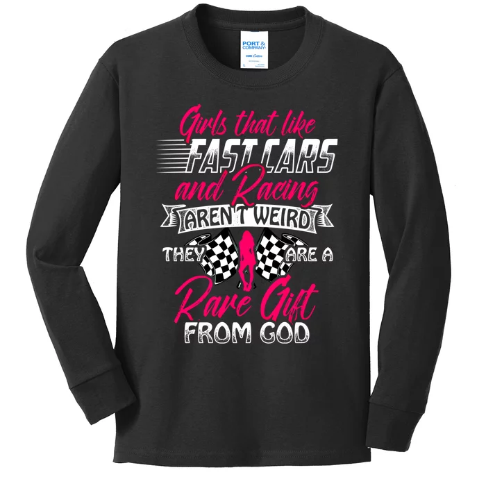 That Like Fast Cars Are Rare Fun Quote For Racing Fans Great Gift Kids Long Sleeve Shirt