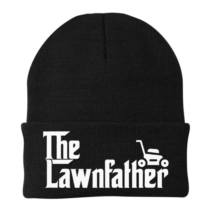 The Lawn Father Funny Lawn Mower Dad Knit Cap Winter Beanie