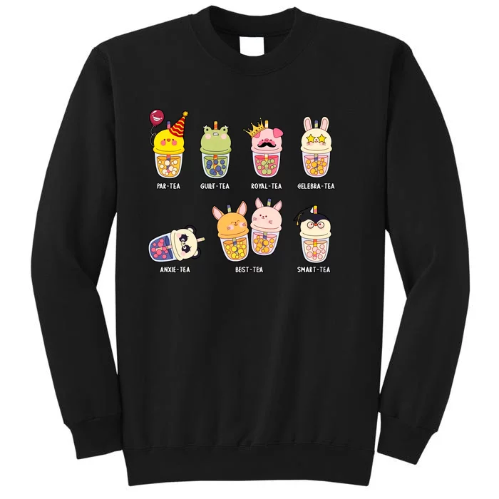 Tea Life Funny Cute Milk Tea Cup Milk Tea Lover Humorous Puns Sweatshirt