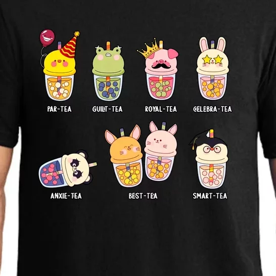 Tea Life Funny Cute Milk Tea Cup Milk Tea Lover Humorous Puns Pajama Set