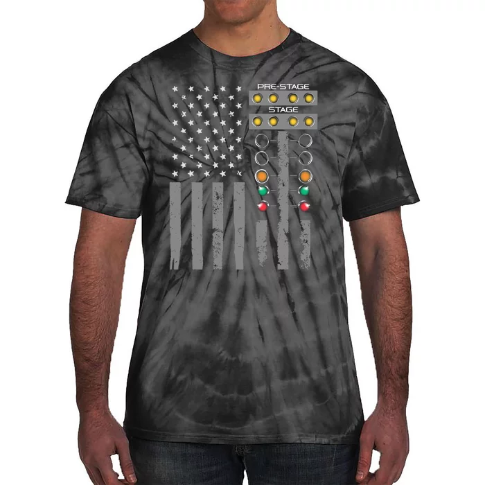 Tree Light For Dragster Drag Racing Strip Tie-Dye T-Shirt