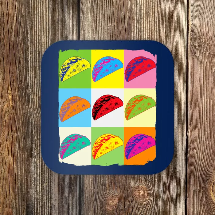 Taco Lover Funny Taco Art Mexican Food Lover Taco Coaster