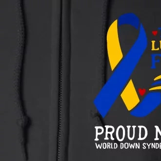 The Lucky Few Proud Mom Gift Down Syndrome Day Full Zip Hoodie