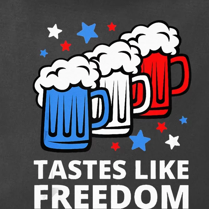 Tastes Like Freedom Funny 4th Of July Beer Quote Zip Tote Bag