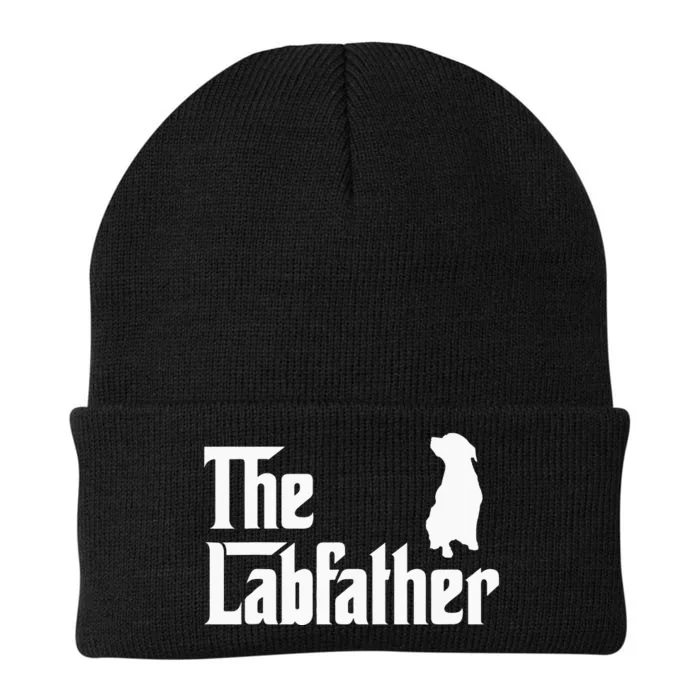 The Lab Father Funny Labrador Dad Gift Knit Cap Winter Beanie