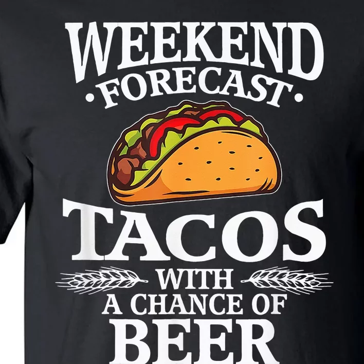 Taco Lovers Funny Cinco De Mayo Mexican Food Beer Cerveza Tall T-Shirt