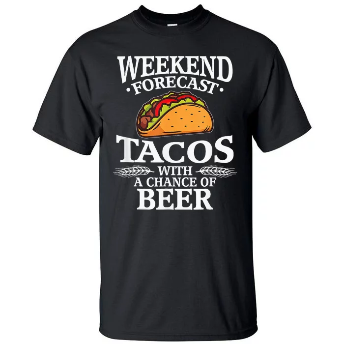 Taco Lovers Funny Cinco De Mayo Mexican Food Beer Cerveza Tall T-Shirt