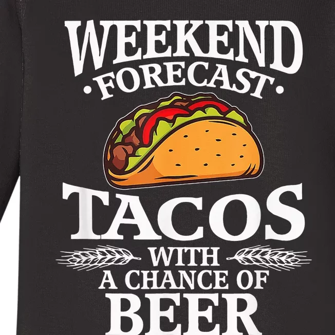 Taco Lovers Funny Cinco De Mayo Mexican Food Beer Cerveza Baby Long Sleeve Bodysuit