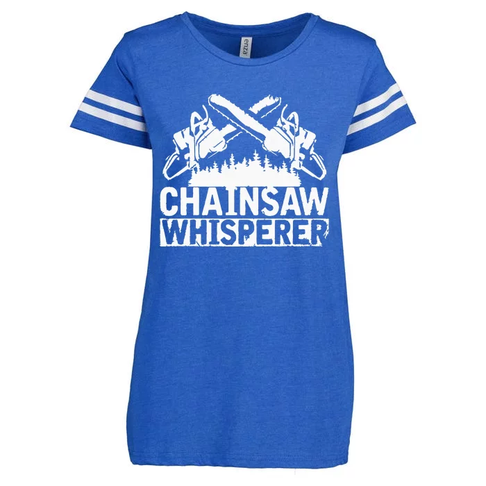 Tree Logger Funny Chainsaw Whisperer Lumberjack Enza Ladies Jersey Football T-Shirt