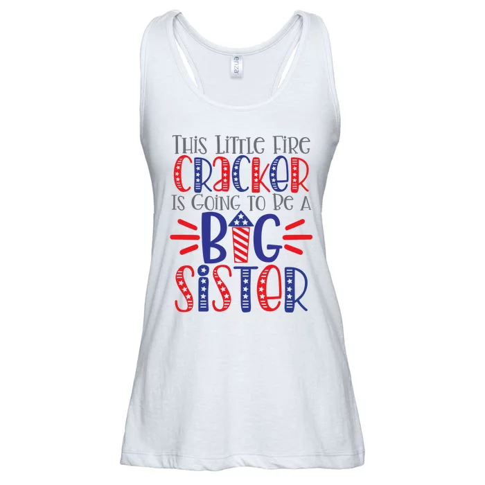 This Little Firecracker Is Going To Be A Big Sister Ladies Essential Flowy Tank